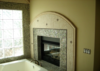 Bathroom fireplace